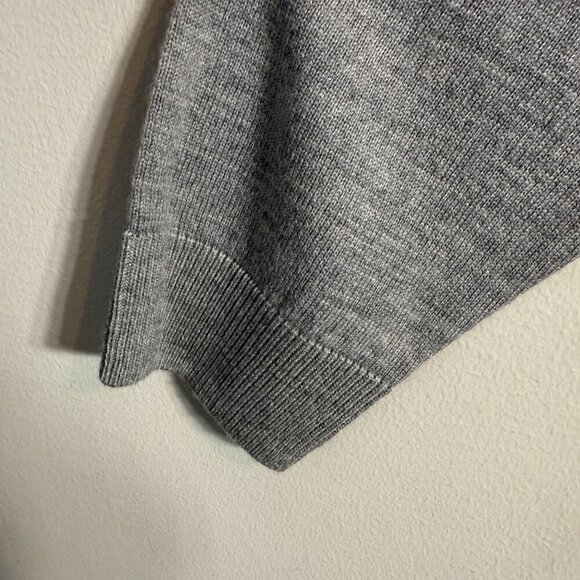 NWOT Turnbury Merino Wool Cable Knit V-Neck Sweater Pullover Men's Large Gray - Picture 8 of 12